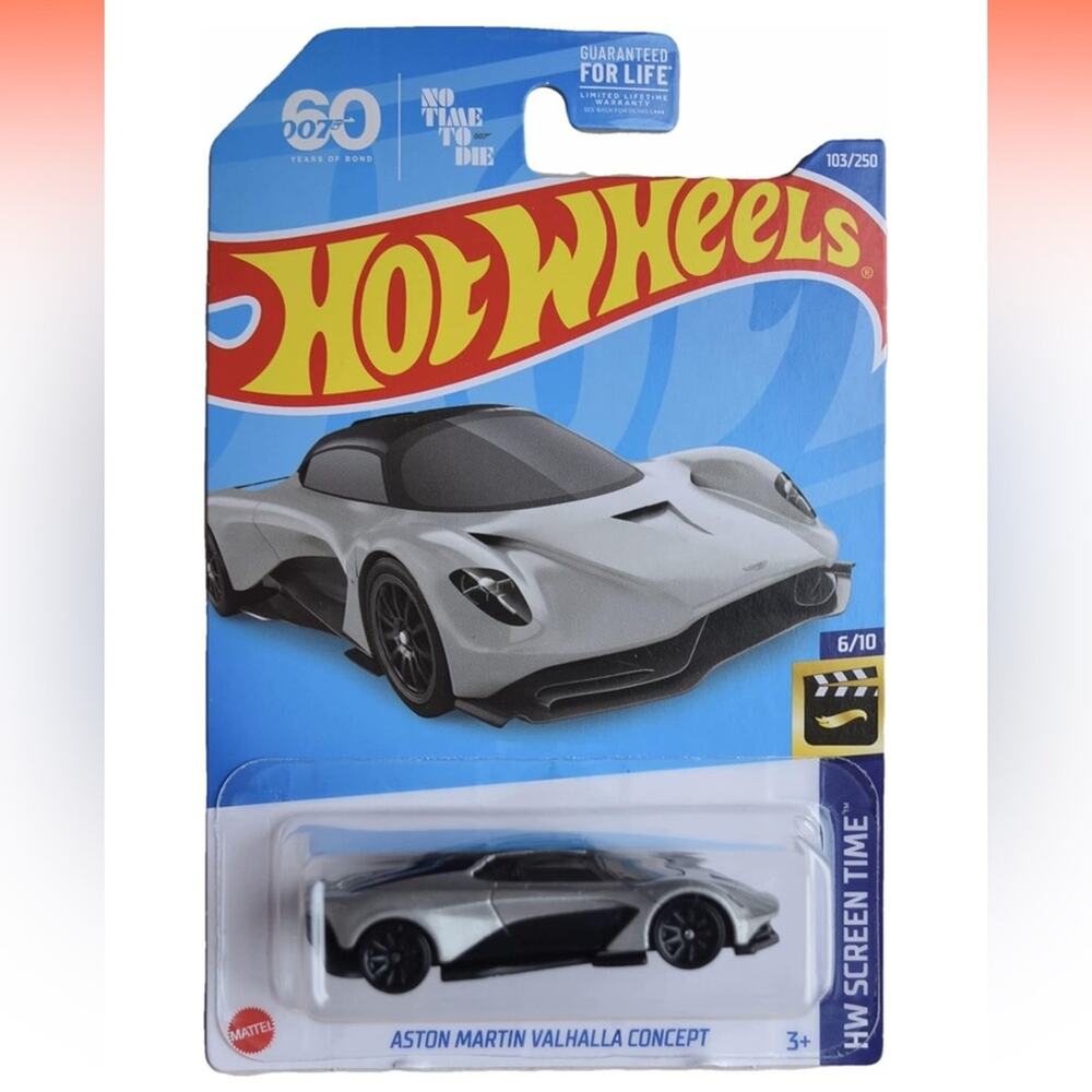 NIB! Hot Wheels Aston Martin Valhalla Concept HCV69 HW Screen Time 2022 Carded